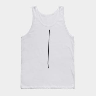 Black Line with a Bend no. 1 Tank Top